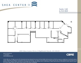 1805 Shea Center Dr, Highlands Ranch, CO à louer Plan d’étage- Image 1 de 1