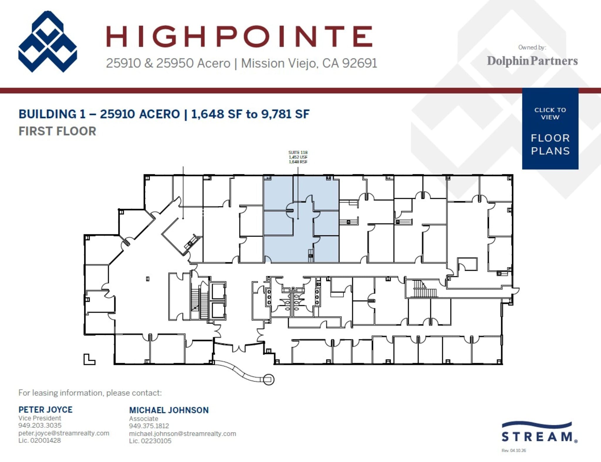 25950 Acero, Mission Viejo, CA à louer Plan d’étage- Image 1 de 1