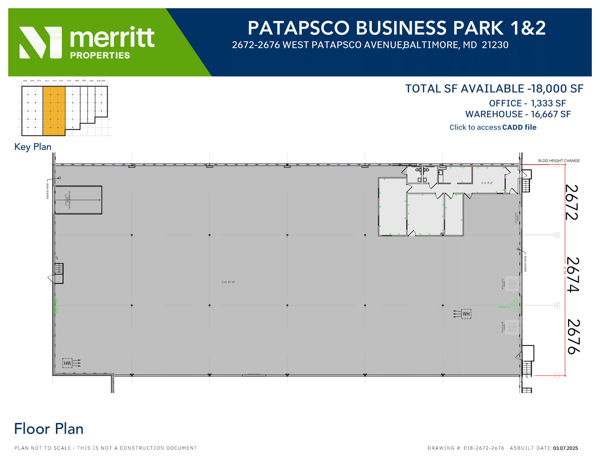 2652-2664 W Patapsco Ave, Baltimore, MD à louer Plan d’étage- Image 1 de 1