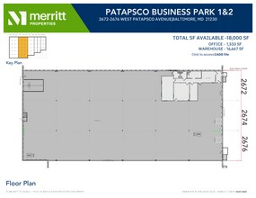 2652-2664 W Patapsco Ave, Baltimore, MD à louer Plan d’étage- Image 1 de 1