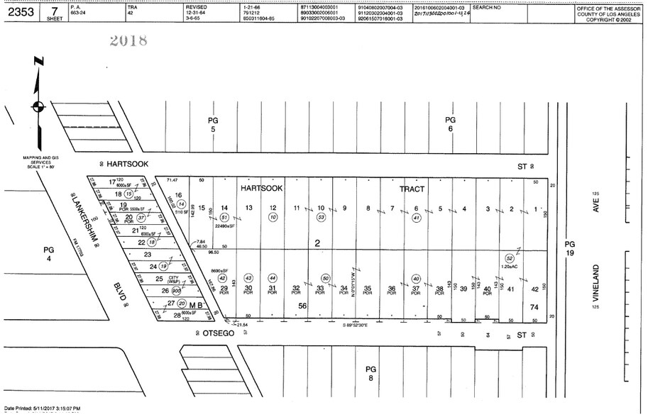 5116-5120 Lankershim Blvd, North Hollywood, CA à louer - Plan cadastral - Image 3 de 3
