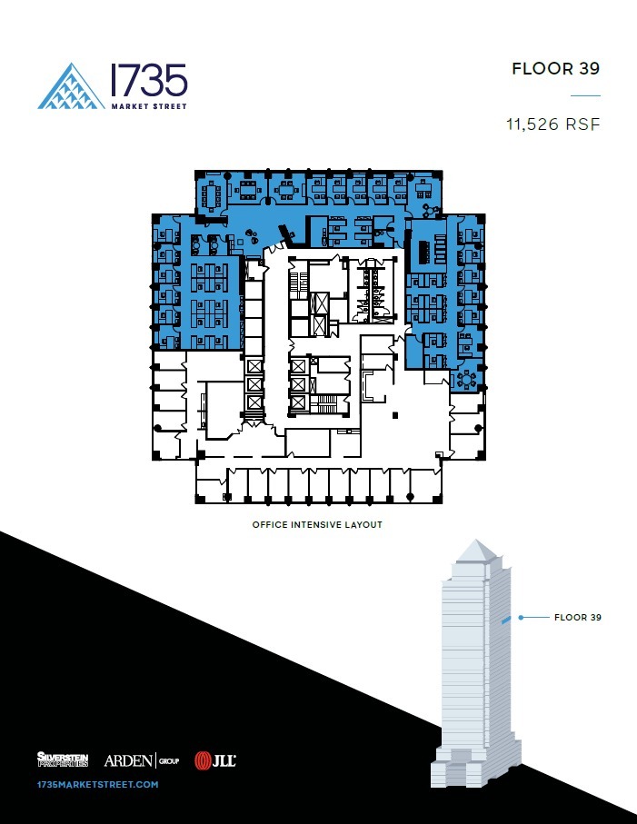 1735 Market St, Philadelphia, PA à louer Plan d  tage- Image 1 de 2