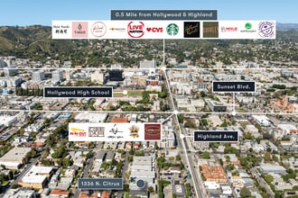 1336 N Citrus Ave, Los Angeles, CA - Aerial  map view - Image1