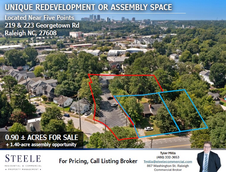 223 Georgetown Rd, Raleigh, NC à vendre - Aérien - Image 1 de 3