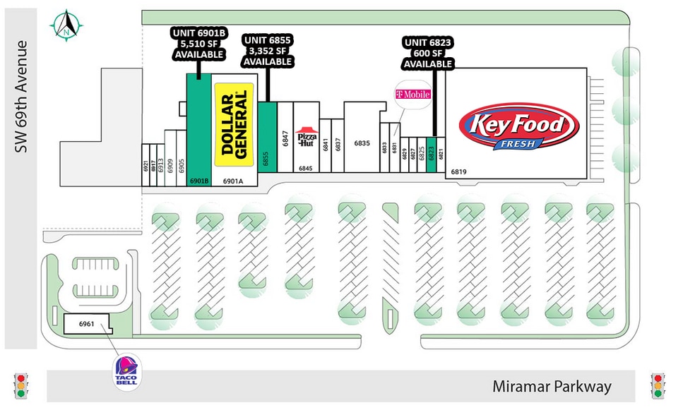 6821-6969 Miramar Pky, Miramar, FL for lease - Site Plan - Image 2 of 11