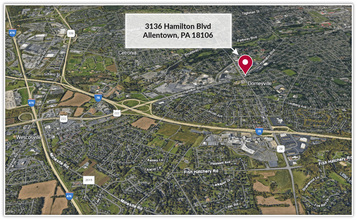 3136 Hamilton Blvd, Allentown, PA - Aerial  map view