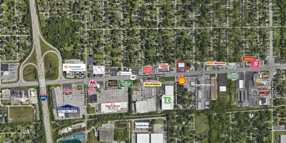 8502-8524 E Washington St, Indianapolis, IN à louer - Aérien - Image 3 de 4