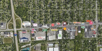 8502-8524 E Washington St, Indianapolis, IN - AERIAL  map view