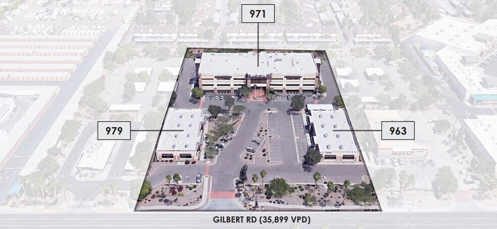 963 N Gilbert Rd, Gilbert, AZ à louer - Aérien - Image 3 de 19