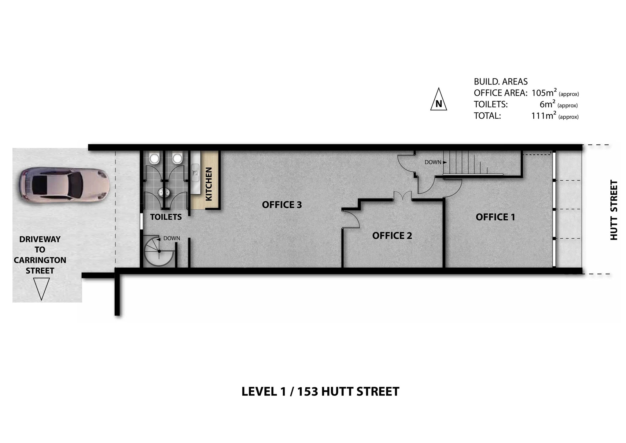 153 Hutt St, ADELAIDE à louer Plan d’étage- Image 1 de 8
