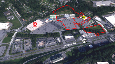 4040 Wards Rd, Lynchburg, VA - aerial  map view