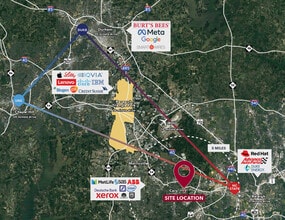 607 Cedar St, Cary, NC - AERIAL  map view