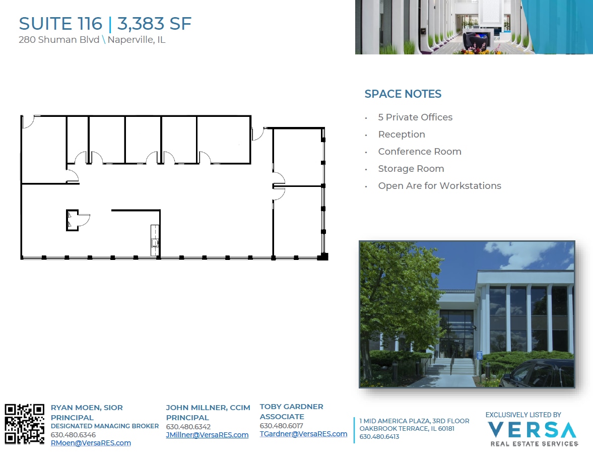 280 Shuman Blvd, Naperville, IL à louer Plan d’étage- Image 1 de 2