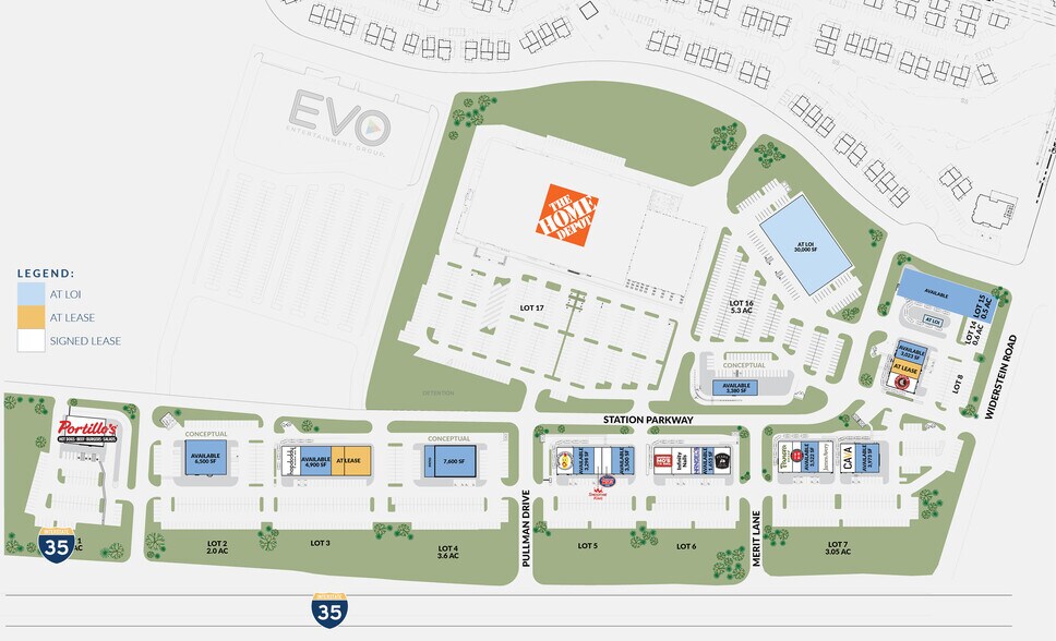 IH-35, Schertz, TX à louer - Plan de site - Image 2 de 4