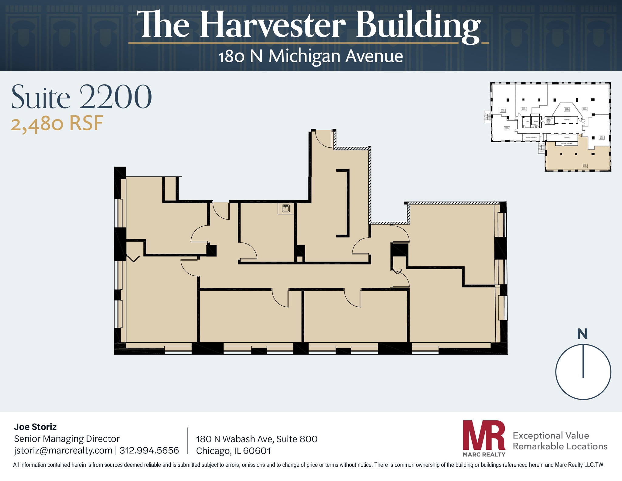 180 N Michigan Ave, Chicago, IL à louer Plan d’étage- Image 1 de 8