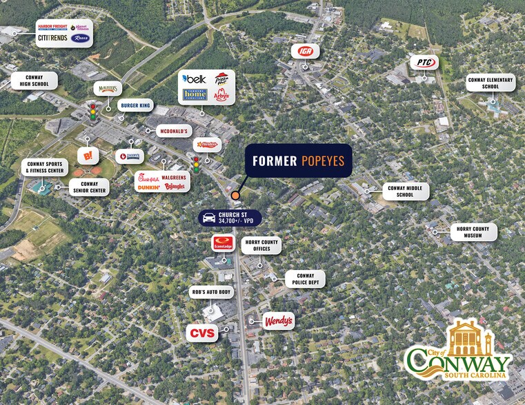 1402 Church St, Conway, SC à vendre - Photo du bâtiment - Image 2 de 15