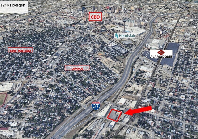 1216 Hoefgen Ave, San Antonio, TX à louer - Aérien - Image 3 de 10