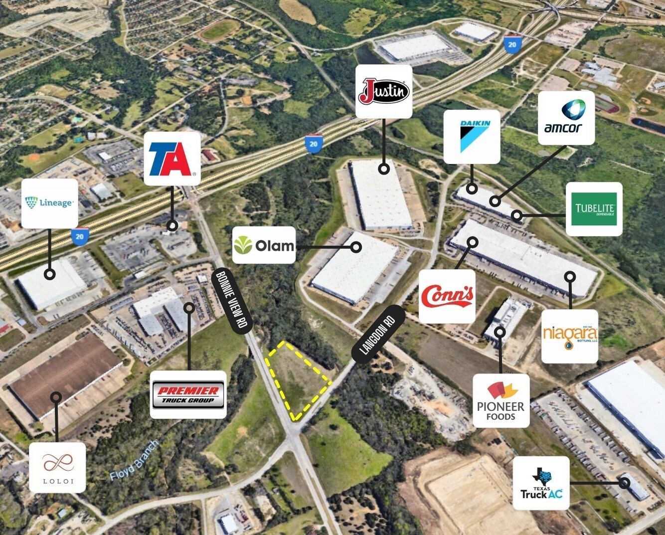 NEC Langdon & Bonnie View Rd, Dallas, TX à louer Aérien- Image 1 de 3