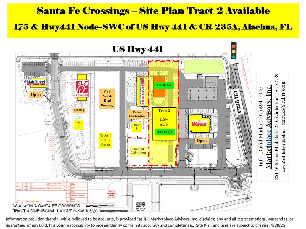 US HWY 441 & CR 235A, Alachua, FL à vendre Plan de site- Image 1 de 4