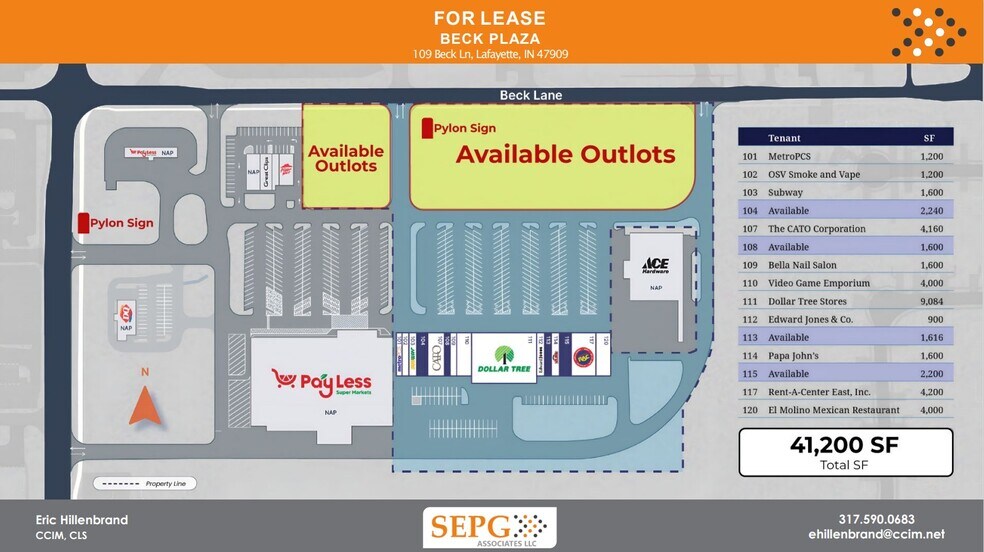 100 Beck Ln, Lafayette, IN à vendre - Plan de site - Image 2 de 2