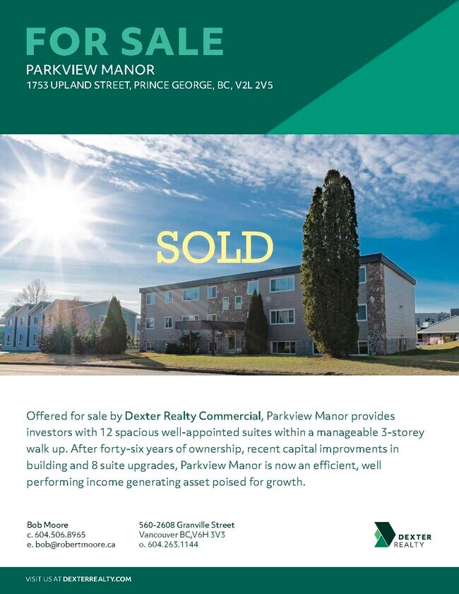 Plus de détails pour 1753 Upland St, Prince George, BC - Multi-résidentiel à vendre