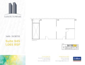 3400 Peachtree Rd NE, Atlanta, GA à louer Plan d’étage- Image 1 de 1