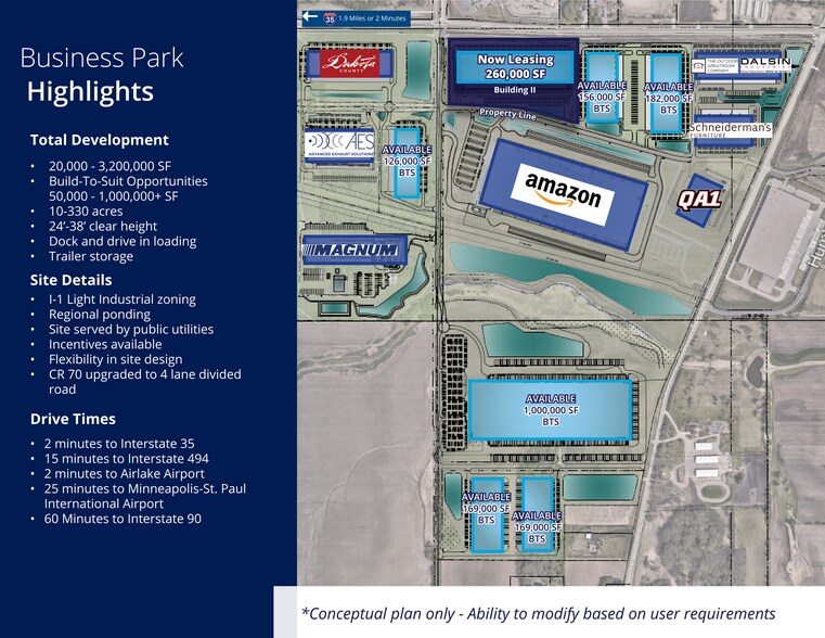 9875 217th St W, Lakeville, MN for lease - Site Plan - Image 2 of 3