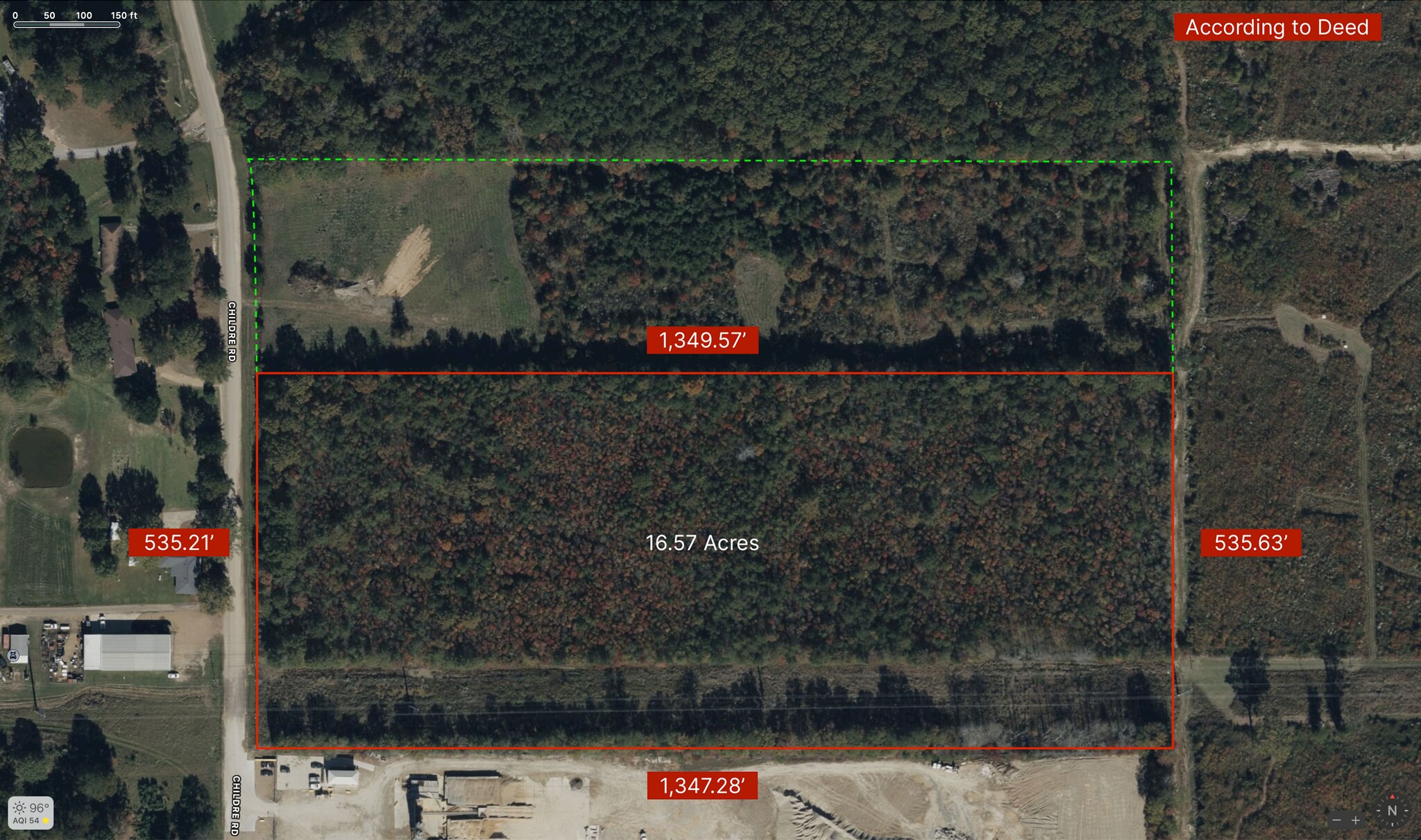 Childre Rd., Pearl, MS for sale Aerial- Image 1 of 8