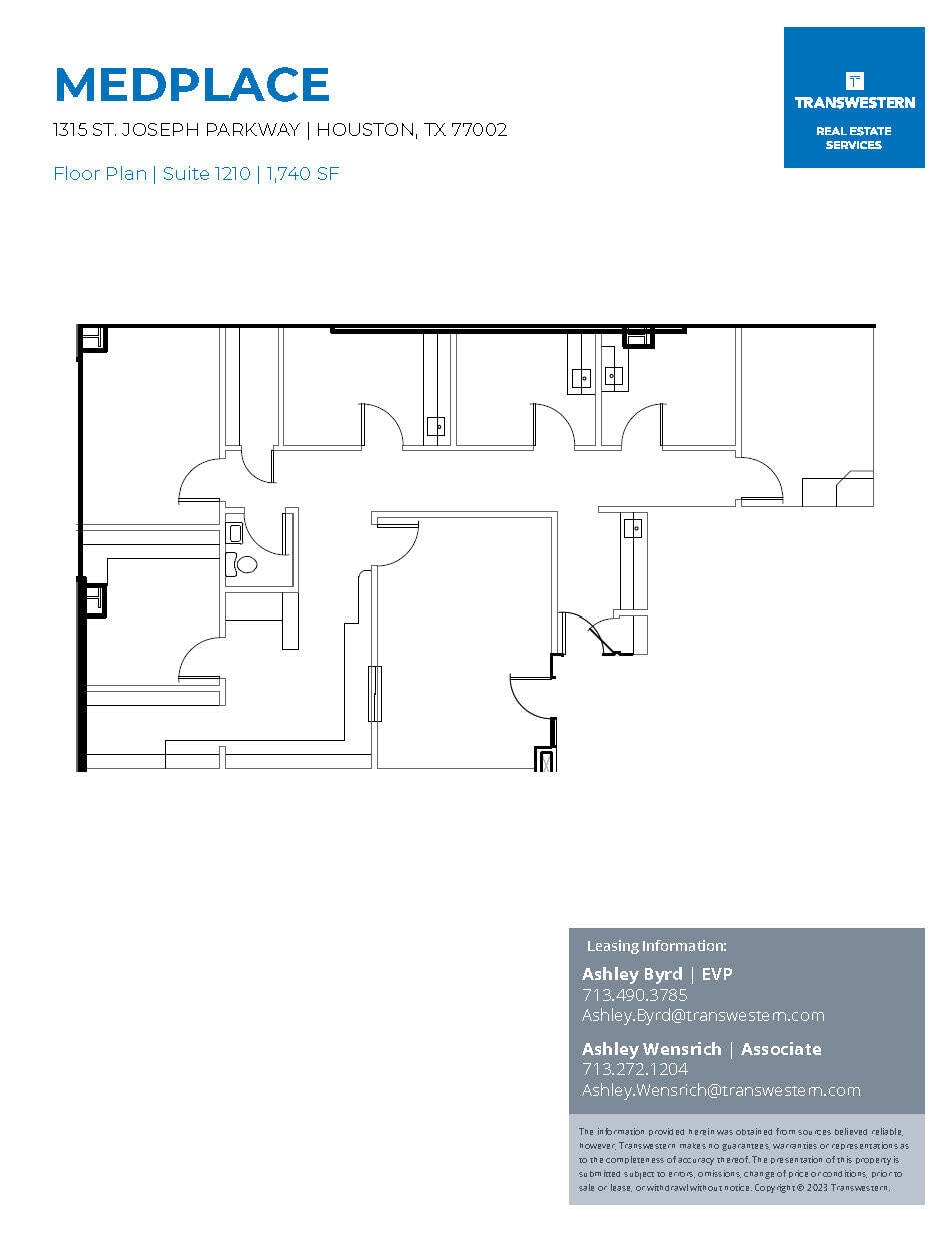 1315 St Joseph Pky, Houston, TX à louer Plan d’étage- Image 1 de 1