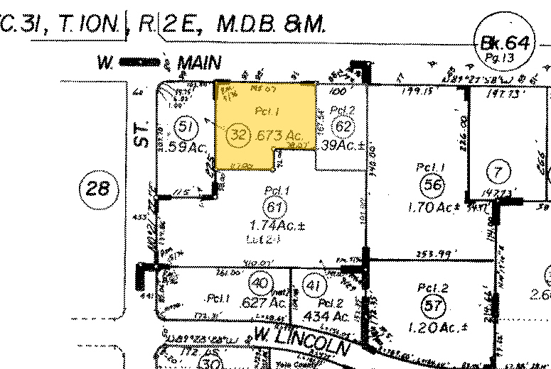 91-97 W Main St, Woodland, CA à louer - Plan cadastral - Image 3 de 3