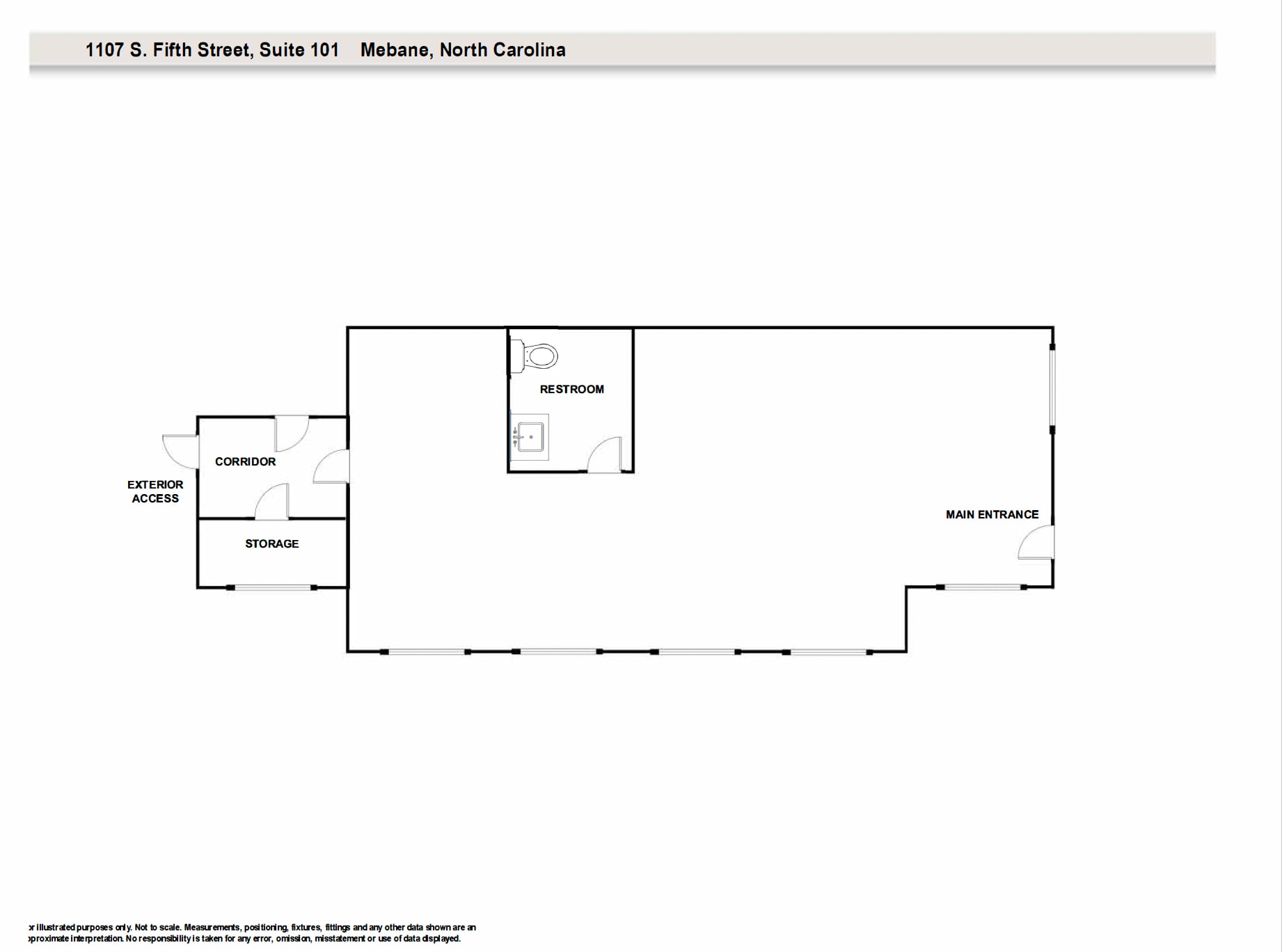 1107 S Fifth St, Mebane, NC for lease Floor Plan- Image 1 of 1