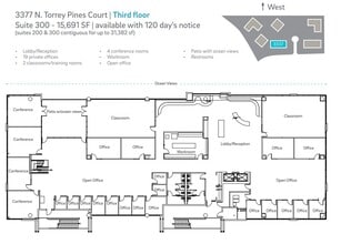 3333 N Torrey Pines Ct, La Jolla, CA for lease Floor Plan- Image 1 of 7