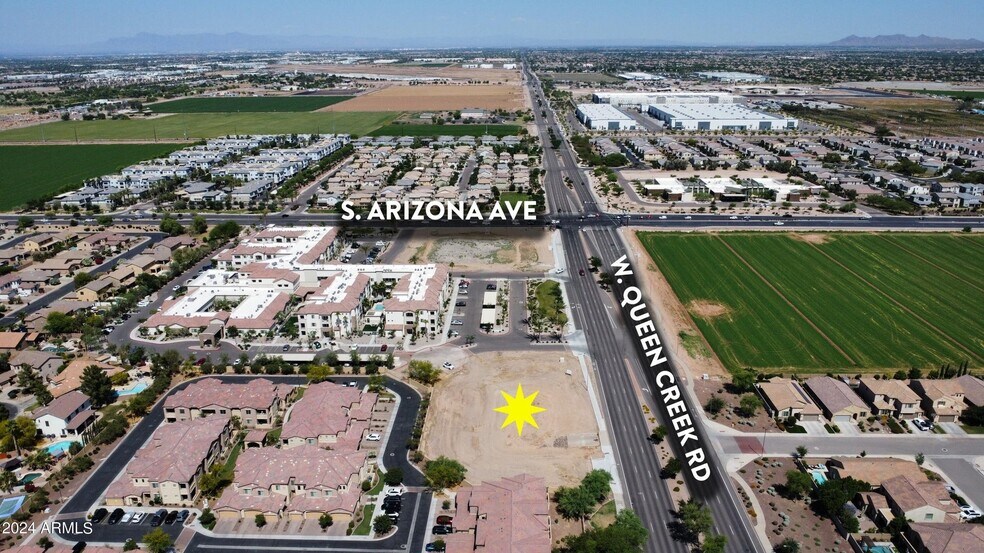 W of NWC Queen Creek Rd & Arizona Ave, Chandler, AZ à vendre - Photo du bâtiment - Image 3 de 5