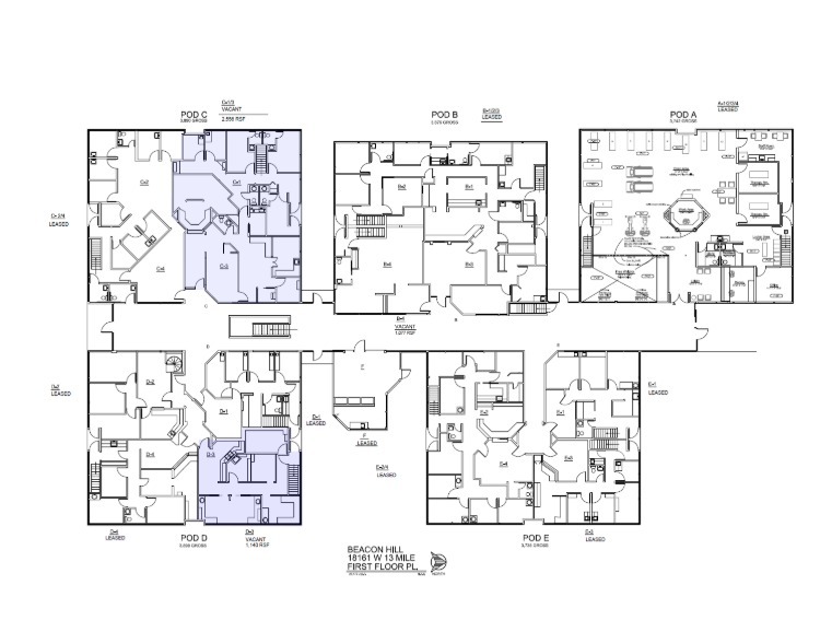 18161 W 13 Mile Rd, Southfield, MI à louer - Plan d  tage - Image 2 de 2