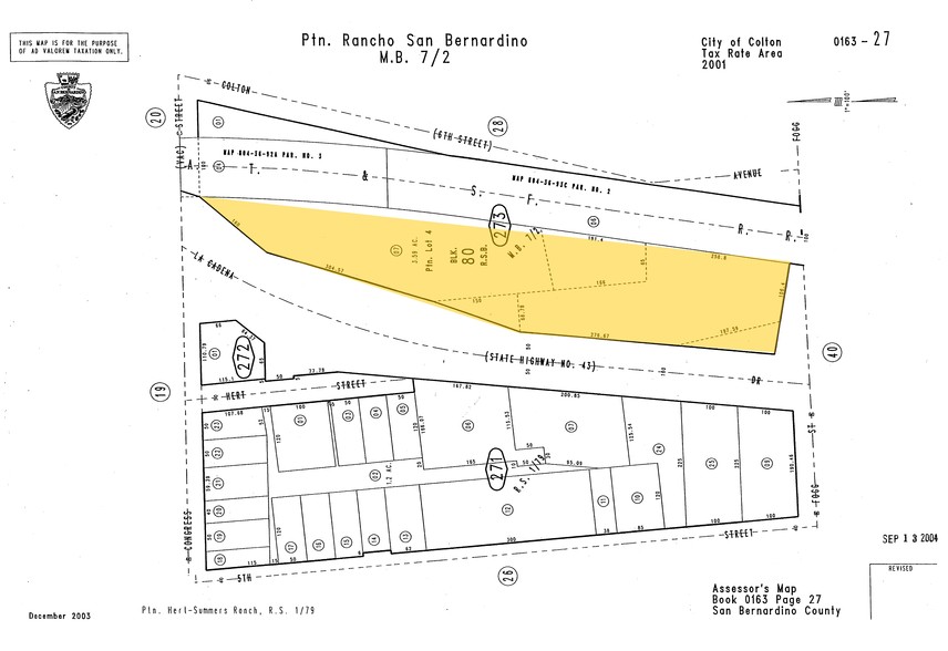 1070 S La Cadena Dr, Colton, CA à vendre - Plan cadastral - Image 2 de 5