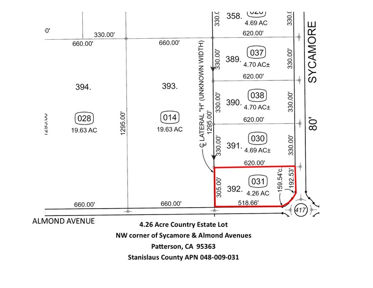 16975 Sycamore Ave, Patterson, CA à vendre - Plan cadastral - Image 2 de 5