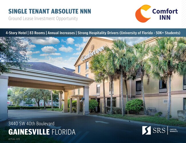 Plus de détails pour 3440 SW 40th Blvd, Gainesville, FL - Services hôteliers à vendre