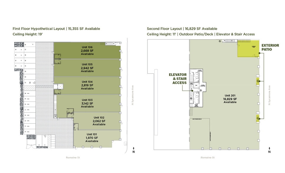 1011 N Sycamore Ave, Los Angeles, CA à louer - Plan de site - Image 2 de 4