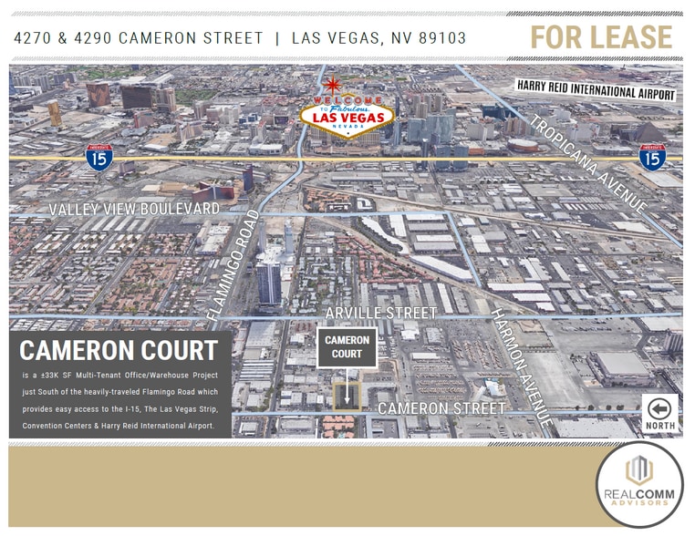 4290 Cameron St, Las Vegas, NV for lease - Aerial - Image 2 of 3