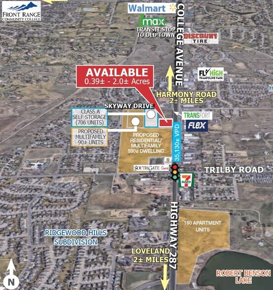 SWC of W Skyway Dr & College Ave, Fort Collins, CO à vendre - Photo du bâtiment - Image 2 de 2