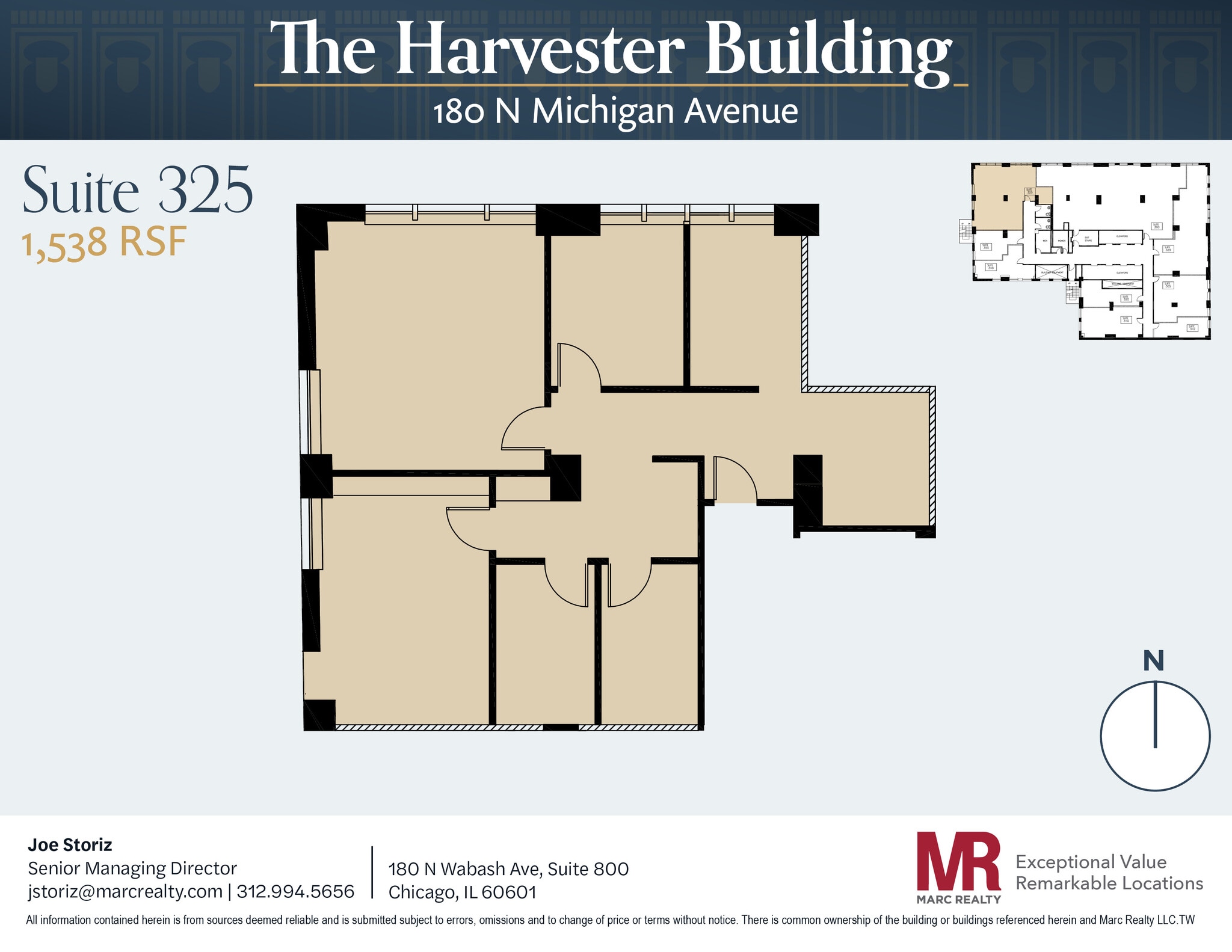 180 N Michigan Ave, Chicago, IL à louer Plan d’étage- Image 1 de 8