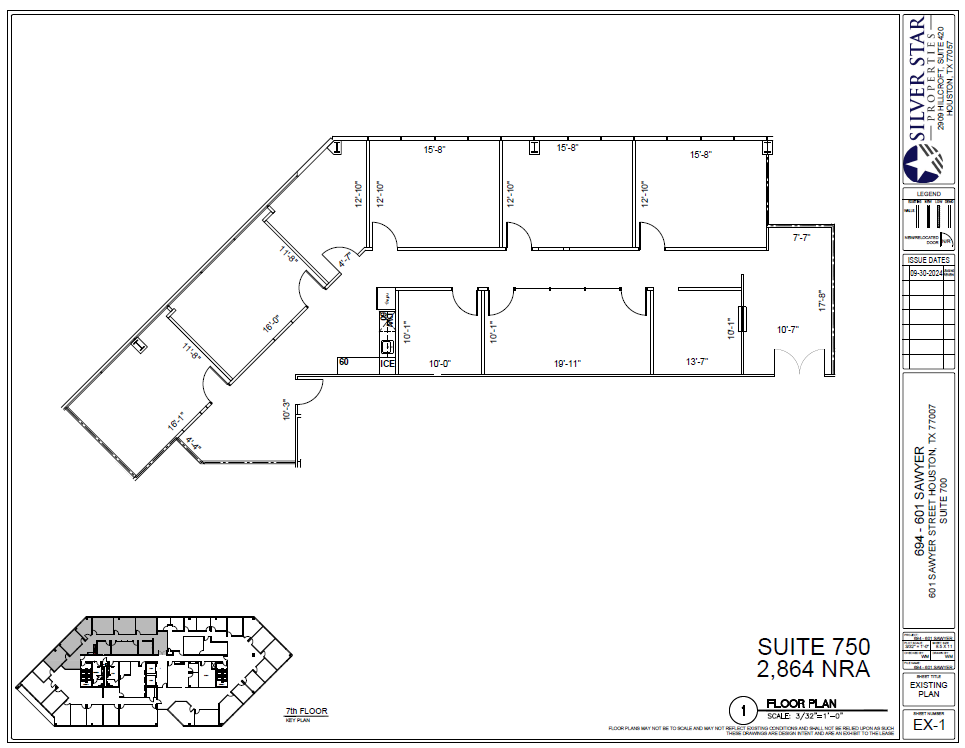 601 Sawyer St, Houston, TX à louer Plan d  tage- Image 1 de 1