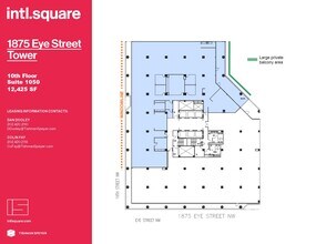1875 I St NW, Washington, DC à louer Plan d’étage- Image 1 de 2