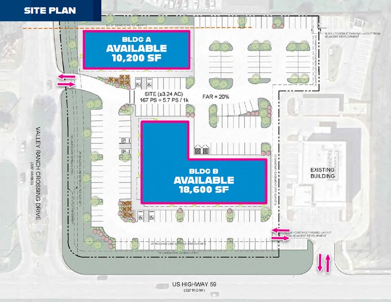 NWC I-69/US-59 & Valley Ranch Crossing Dr, Porter, TX for lease - Site Plan - Image 2 of 2