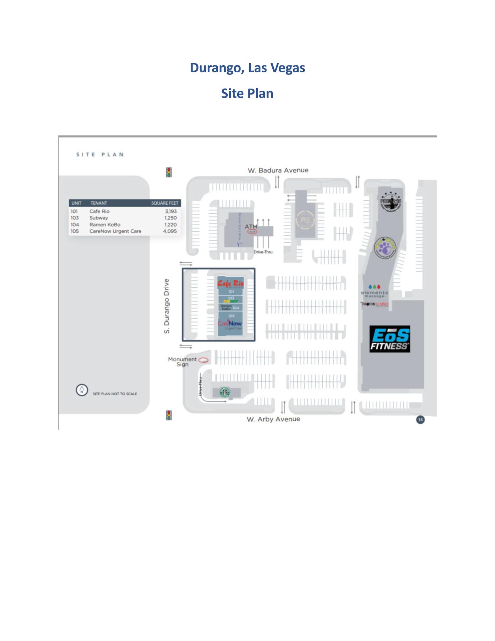 7040 S Durango Dr, Las Vegas, NV for lease Site Plan- Image 1 of 1