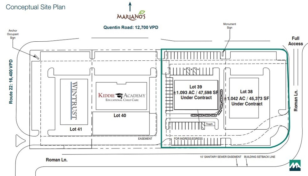 NEC Main St & Quentin Rd, Hawthorn Woods, IL à vendre - Plan d’étage - Image 2 de 2