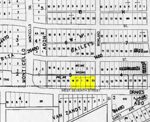 3400-3418 W 7th St, Fort Worth, TX à louer - Plan cadastral - Image 2 de 3