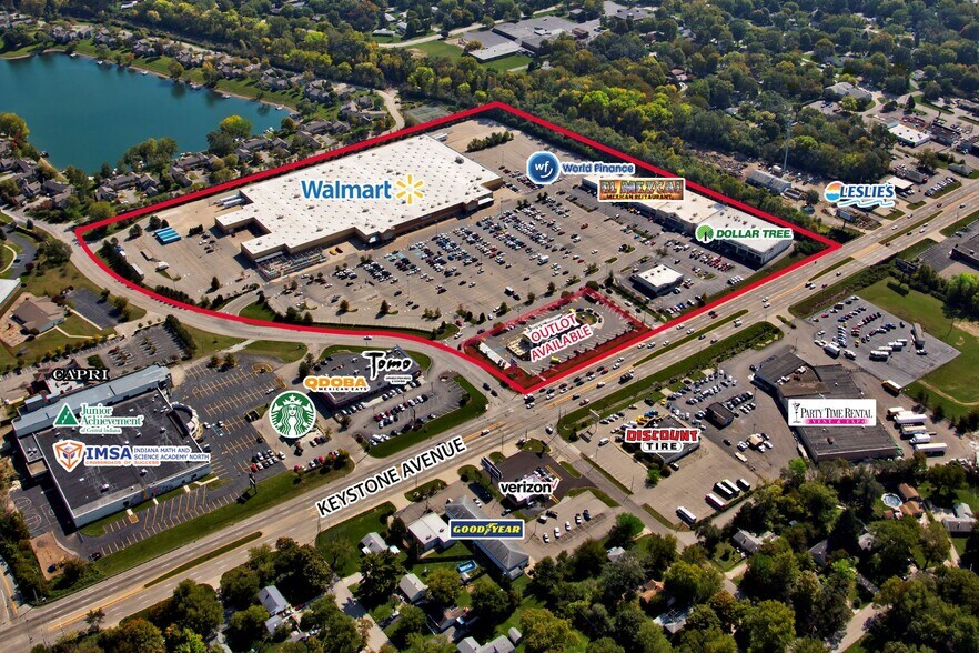 7225-7235 N Keystone Ave, Indianapolis, IN à louer - Aérien - Image 2 de 6
