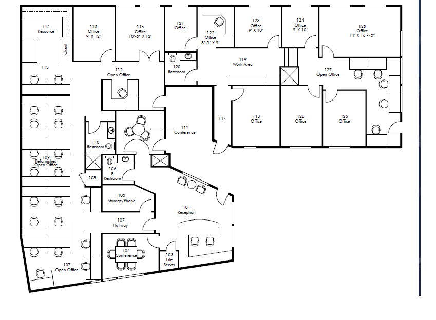 407 N El Camino Real, San Clemente, CA à louer Plan d’étage- Image 1 de 1