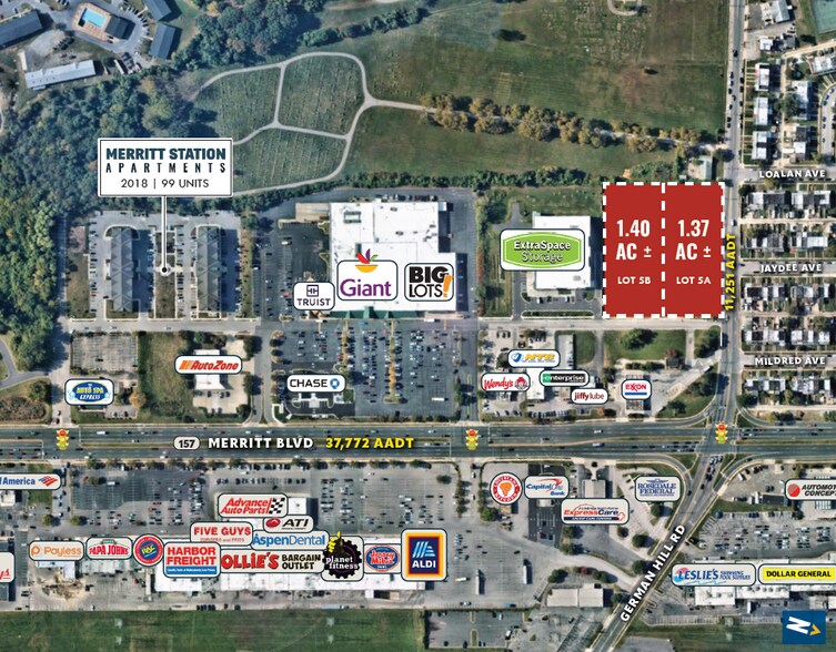 1316-1500 Merritt Blvd, Dundalk, MD à louer - Aérien - Image 2 de 3